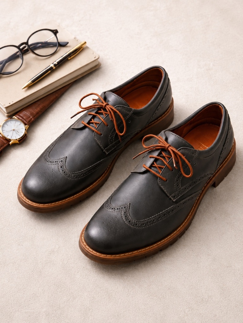 Rockport Castlerock Grey Marshall TruTech Wingtip Oxford‎ 10.5W